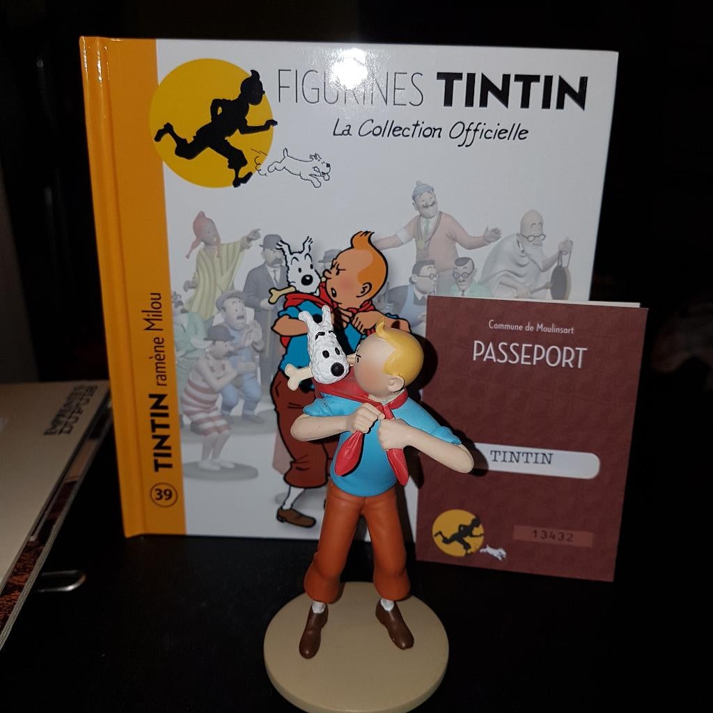 tintin figurine officielle 39, Enlèvement, Tintin, Comme neuf, Statue ou Figurine
