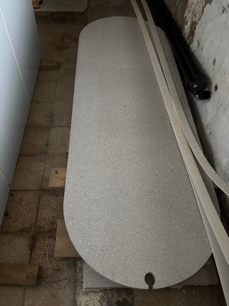 Terrazzo Gris Clair plaat, Neuf, 60 cm ou plus, Enlèvement, Autres types