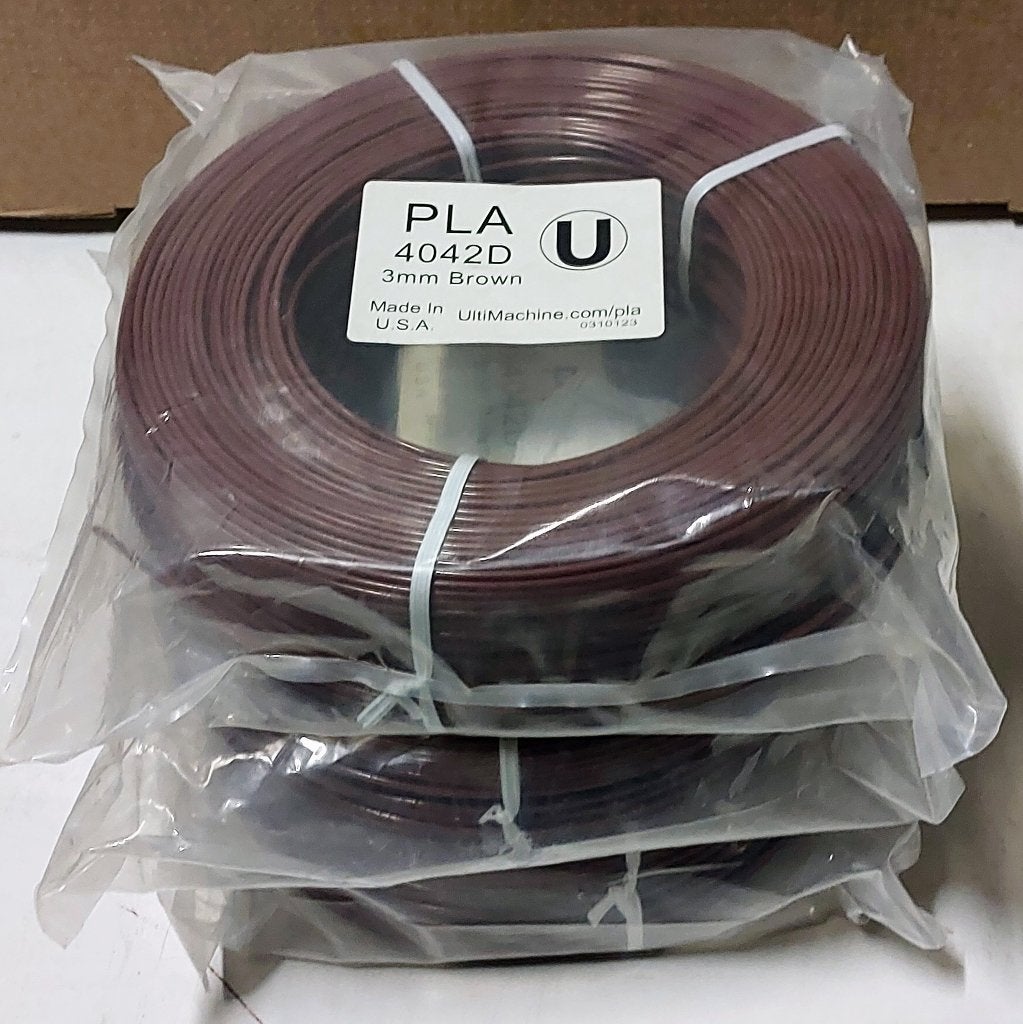 Ultimachine PLA "Brown" 3D print filament 3 x 1.8 kg, Informatique & Logiciels, Enlèvement ou Envoi, Neuf, Bobines de filament