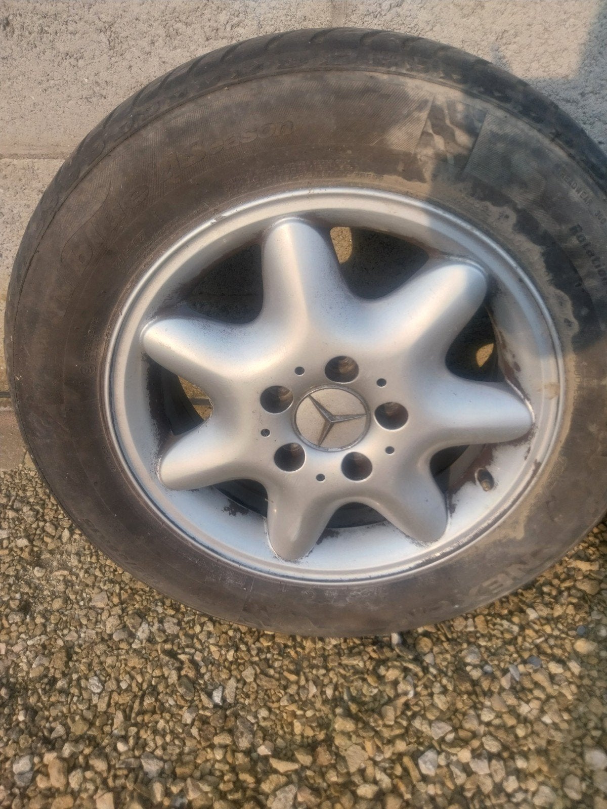 2 mercedes velgen, 15 pouces, Enlèvement, Utilisé, 195 mm