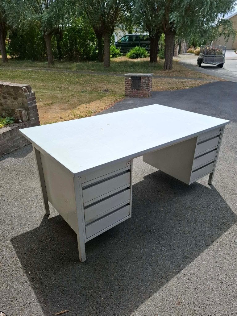 Metalen bureau werkbank, Ophalen, Gebruikt, 70 tot 120 cm