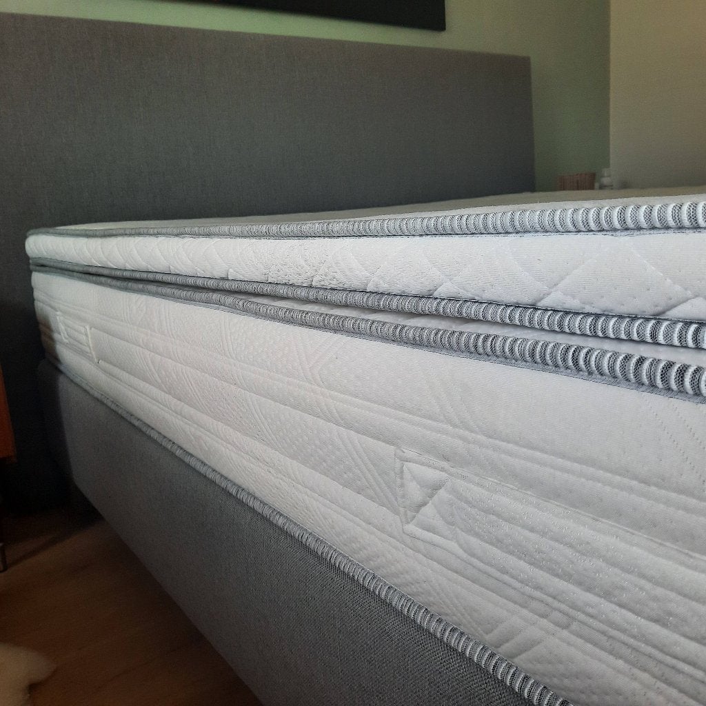 Boxspring met matras en topping 160x 200, Ophalen, Tweepersoons, Zo goed als nieuw, 200 cm