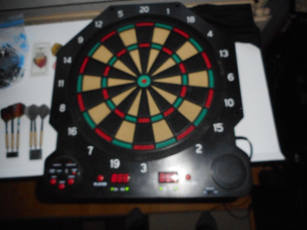 electronische darts blok, Ophalen of Verzenden, Gebruikt, Dartbord met pijlen, Elektronisch