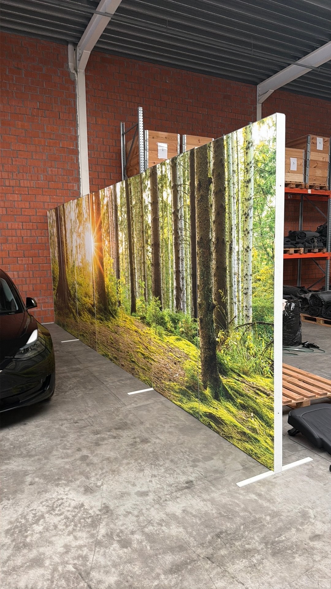 Bedrukte panelenwand, Tuin en Terras, Ophalen, Zo goed als nieuw