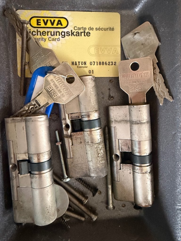 3 Cylindres de porte sécurisés  EVVA EPS 35x40 (Clé unique), Enlèvement ou Envoi, Utilisé