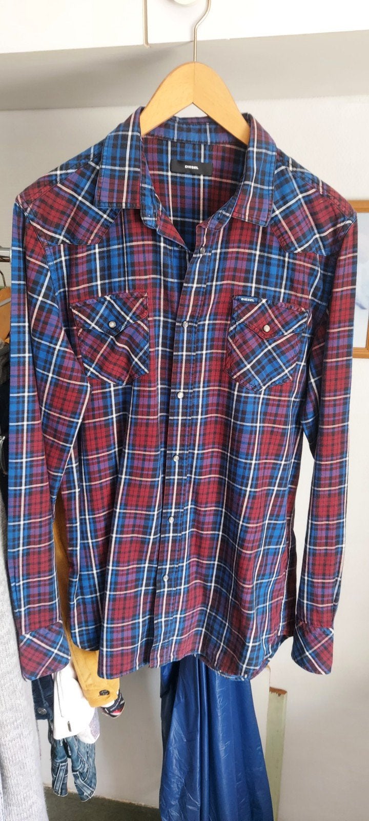 hemd Diesel medium, Ophalen, Diesel, Blauw, Halswijdte 39/40 (M)