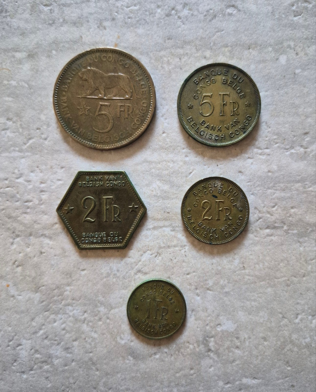 munten Belgisch Congo, Ophalen of Verzenden, Setje