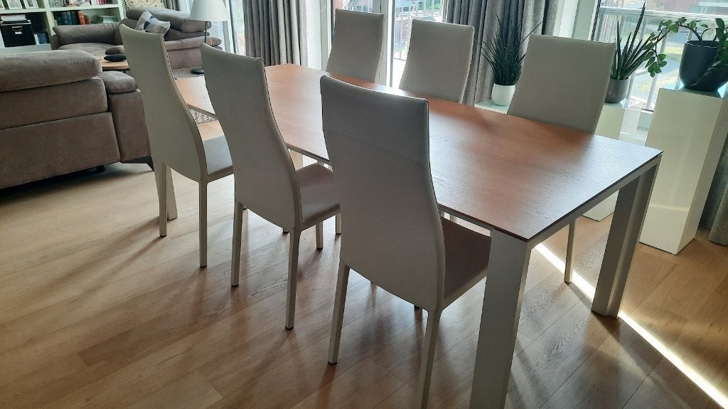 6 design eetkamerstoelen 'Bonaldo Milena', Autres couleurs, Design, Comme neuf, Enlèvement