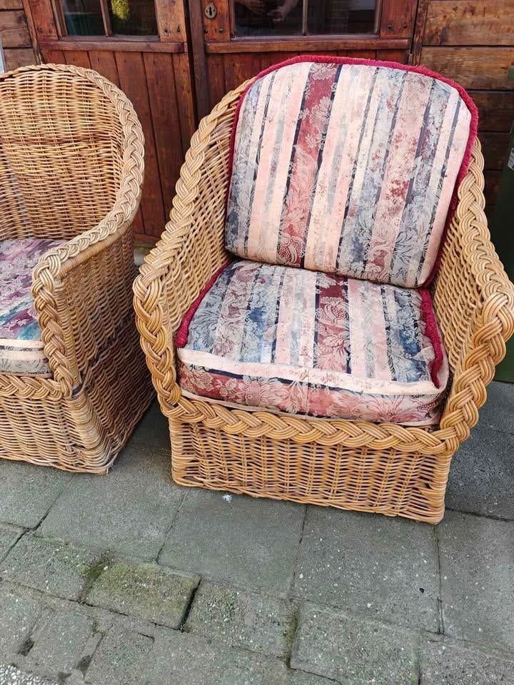 Rotan zetels met kussens, Ophalen
