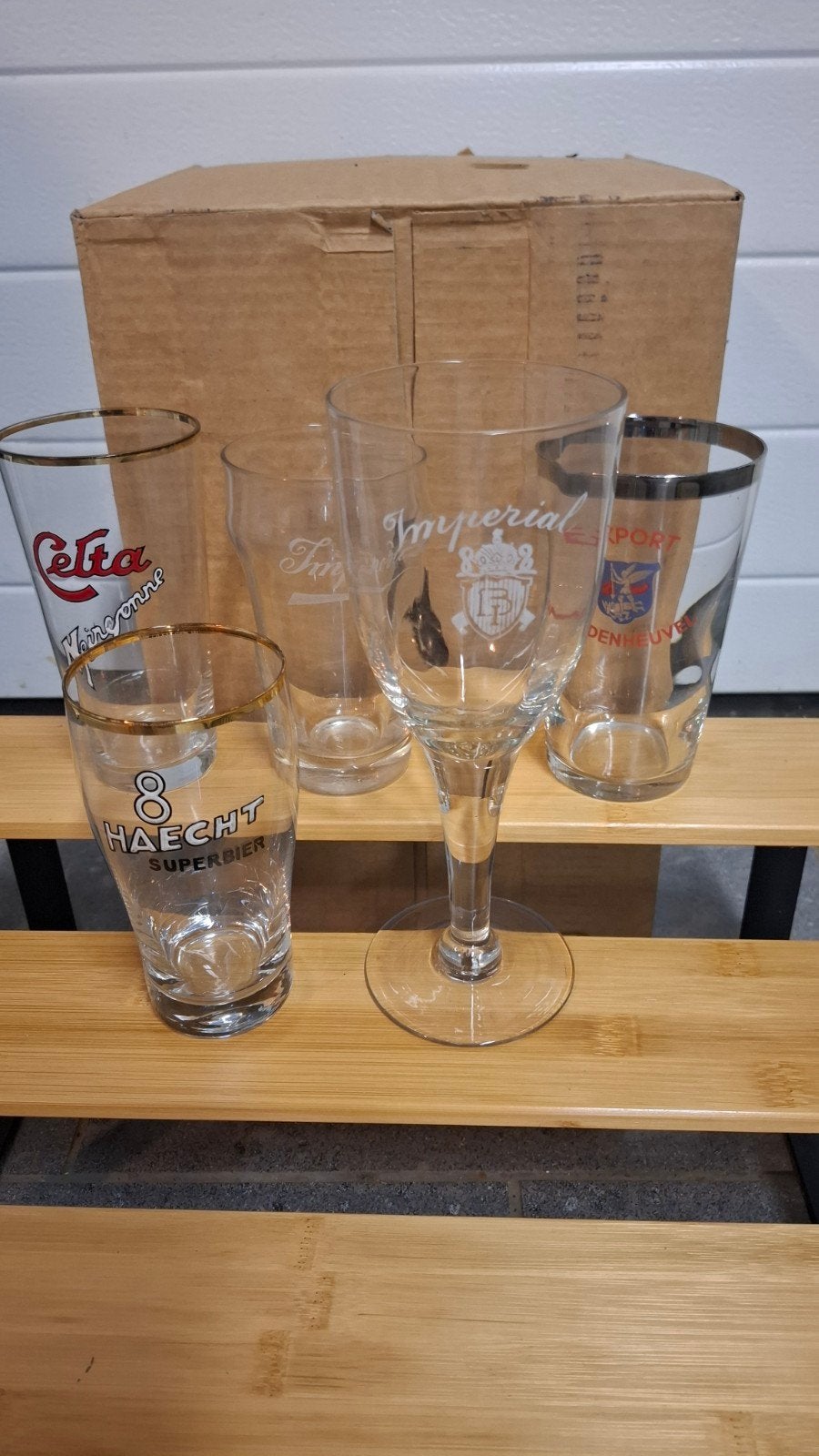 lot d anciens verres émaillés et acides, Collections, Enlèvement ou Envoi
