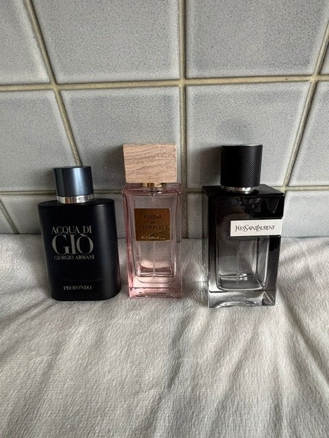 3 flessen (leeg) eau de toilette, Ophalen, Gebruikt, Parfumfles