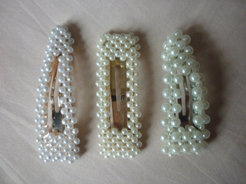 3 Haarspelden met Pareltjes, Bijoux, Sacs & Beauté, Beauté | Soins des cheveux, Enlèvement ou Envoi, Neuf, Épingle à cheveux