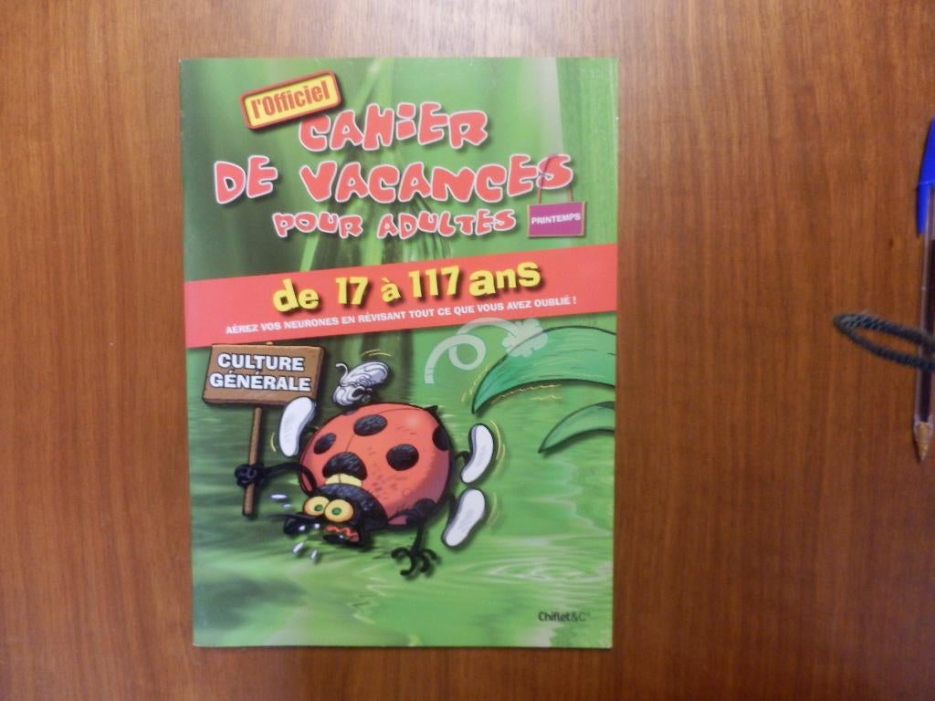 (97) -Cahier De Vacances Pour Adultes De 17 A 117 Ans  neuf, Livres, Neuf, Enlèvement ou Envoi, Autres sujets/thèmes, Chiflet Et Cie