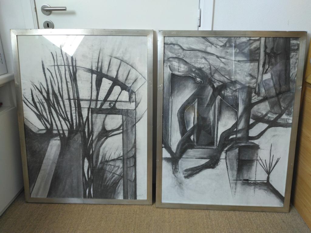 Duo schilderij Olivier Pitot, Antiek en Kunst, Kunst | Schilderijen | Modern, Ophalen