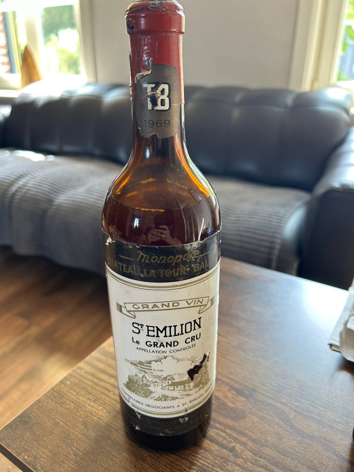 Saint-emilion grand cru 1969, Gebruikt, Frankrijk, Ophalen of Verzenden, Rode wijn