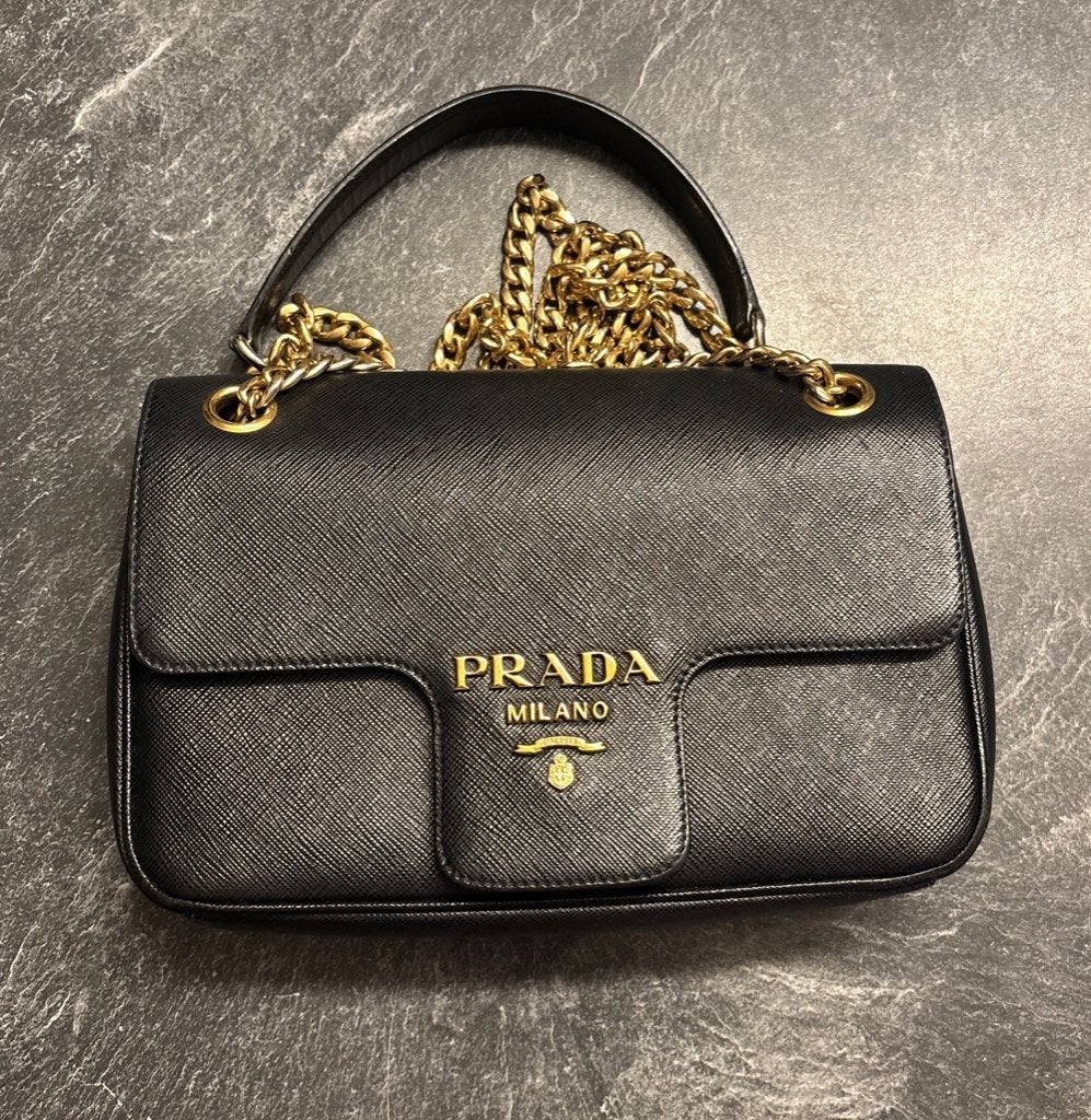 Sac Prada, Enlèvement ou Envoi, Comme neuf, Noir, Sac à main