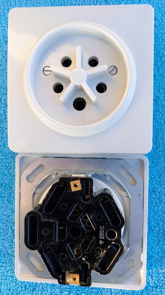 Vynckier kontaktsoos/-stekker: 32A-400V - 3P+N+aarding., Ophalen of Verzenden, Nieuw, Stopcontact