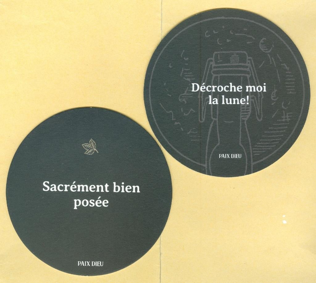 1 s/b bière Paix-Dieu (R/V), Verzamelen, Biermerken, Ophalen of Verzenden, Nieuw, Viltje(s), Overige merken