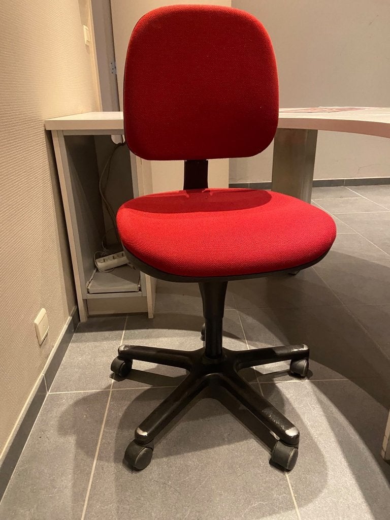 Rode bureaustoel, Huis en Inrichting, Ophalen, Gebruikt, Rood, Bureaustoel