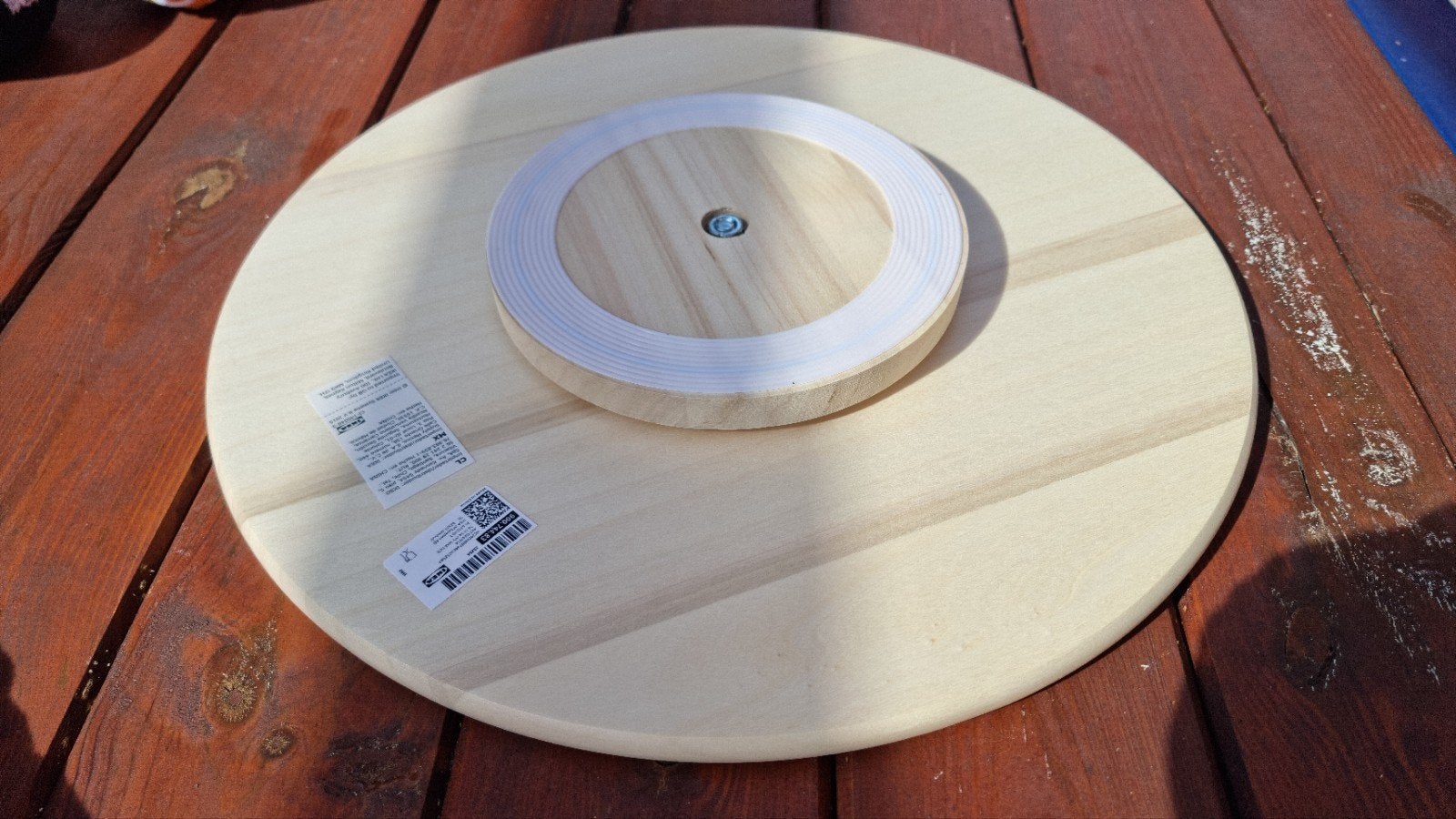 plateau tournant  en bois (snudda ikea), Maison & Meubles, Enlèvement ou Envoi, Rond, Bois, Plateau