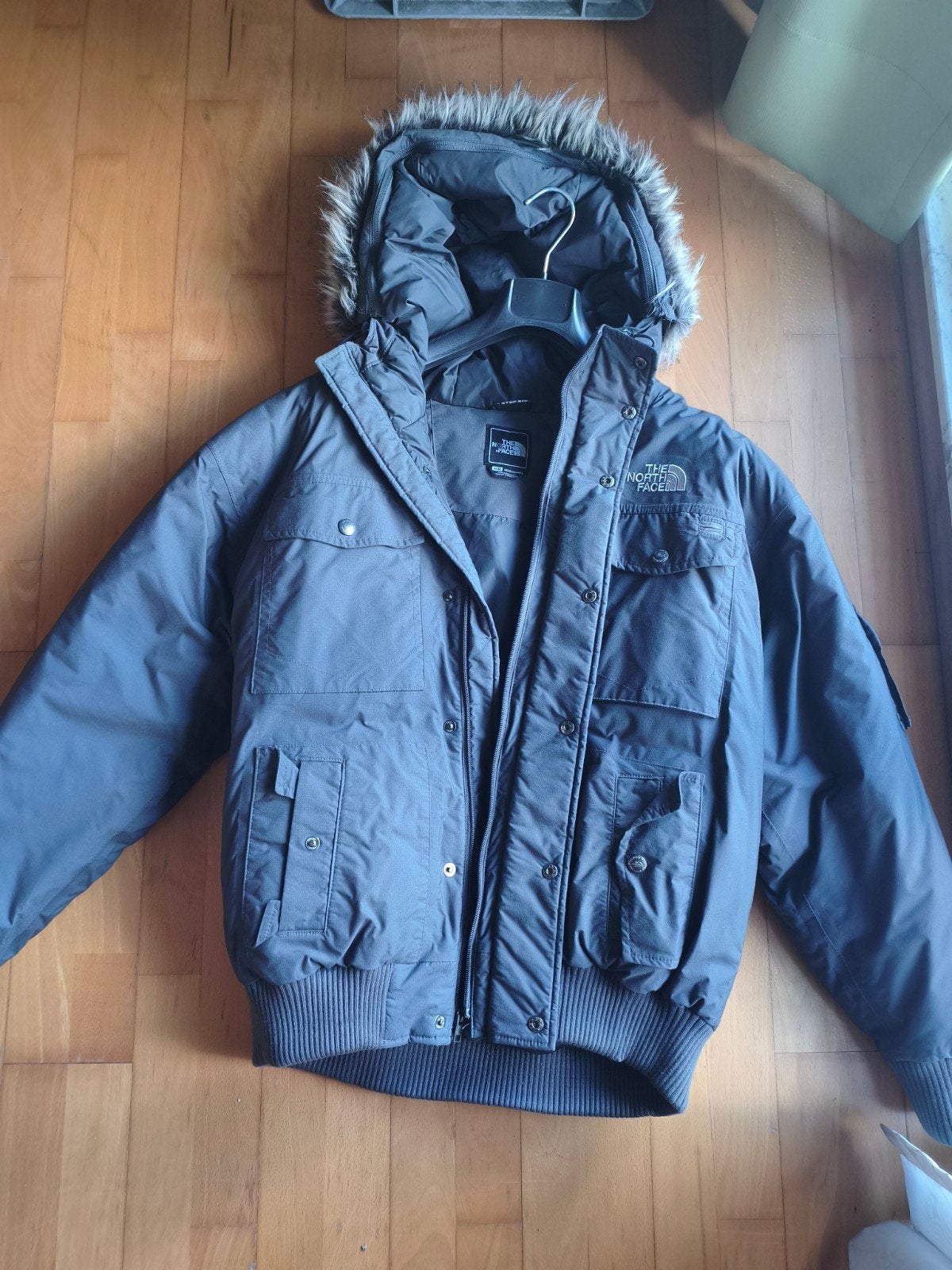 winterjas, Ophalen, Maat 56/58 (XL), Zo goed als nieuw, Grijs