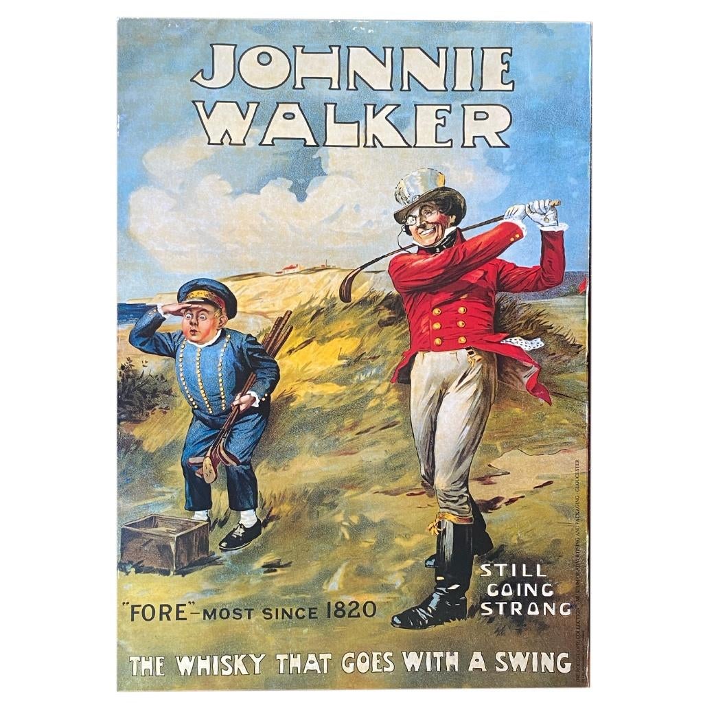 Reproduction publicitaire de Johnnie Walker, Panneau publicitaire, Enlèvement ou Envoi, Utilisé, X