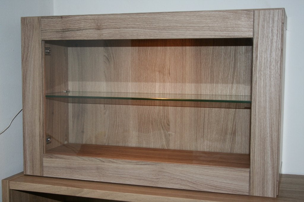 set van 3 hang vitrinekasten met licht, Ophalen, Zo goed als nieuw, Met deur(en)
