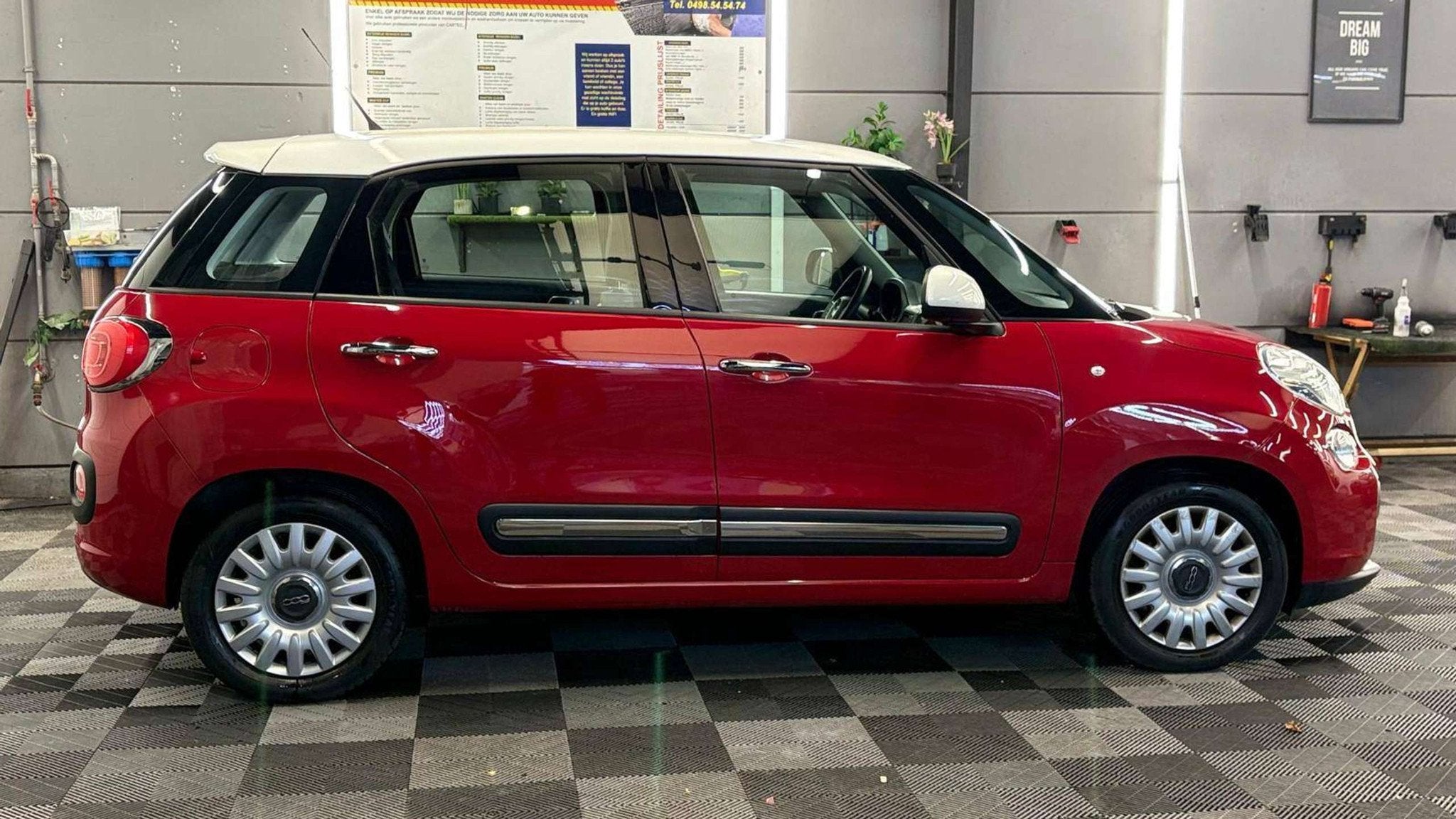Fiat 500L 1.3d Multijet bj. 2017 139.277km Euro 6, Autos, Rouge, Achat, Entreprise, Noir