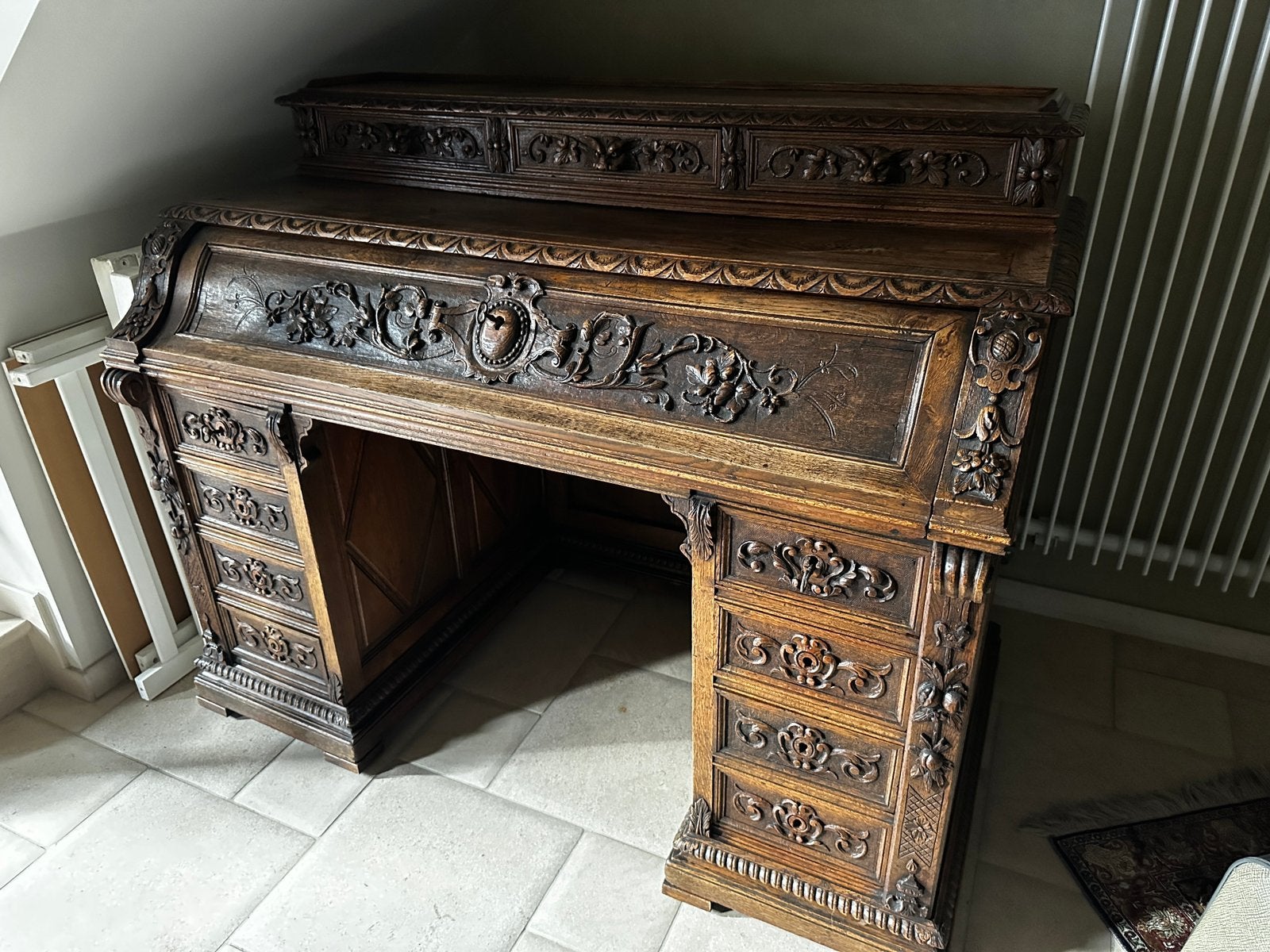Antieke bureau, Huis en Inrichting, Ophalen, Opbergruimte, Gebruikt, Hout