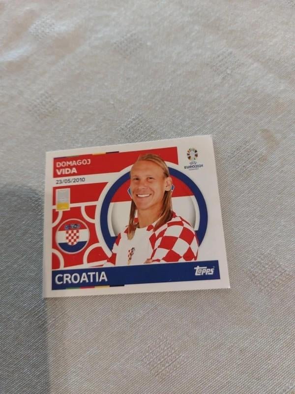 Topps/Sticker/Domagoj Vida/Kroatië/UEFA Euro 2024, Enlèvement ou Envoi, Neuf, Affiche, Image ou Autocollant