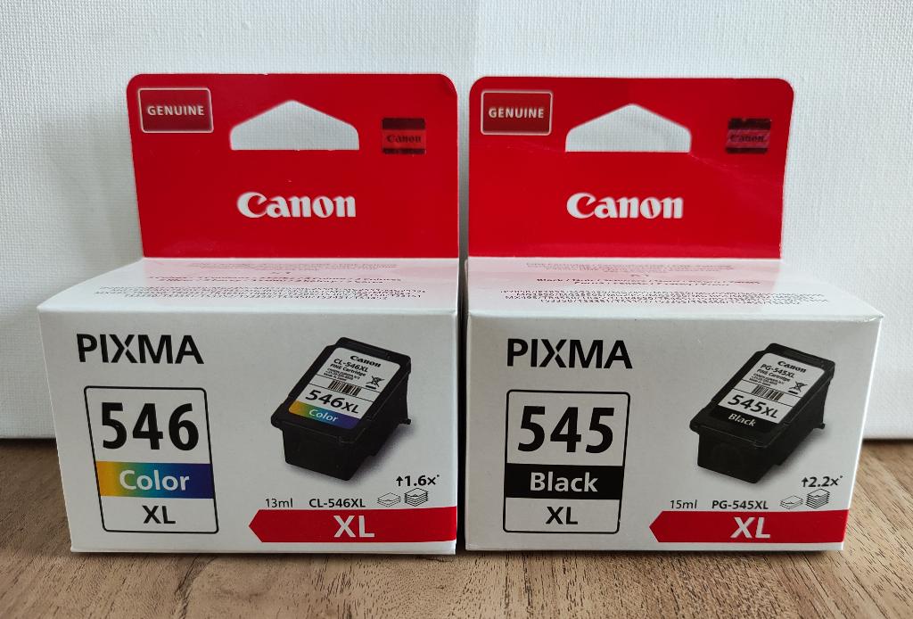 Canon Inktcartridges PG-545 XL(zwart) & CL-546 XL(kleur), Informatique & Logiciels, Fournitures d'imprimante, Enlèvement ou Envoi