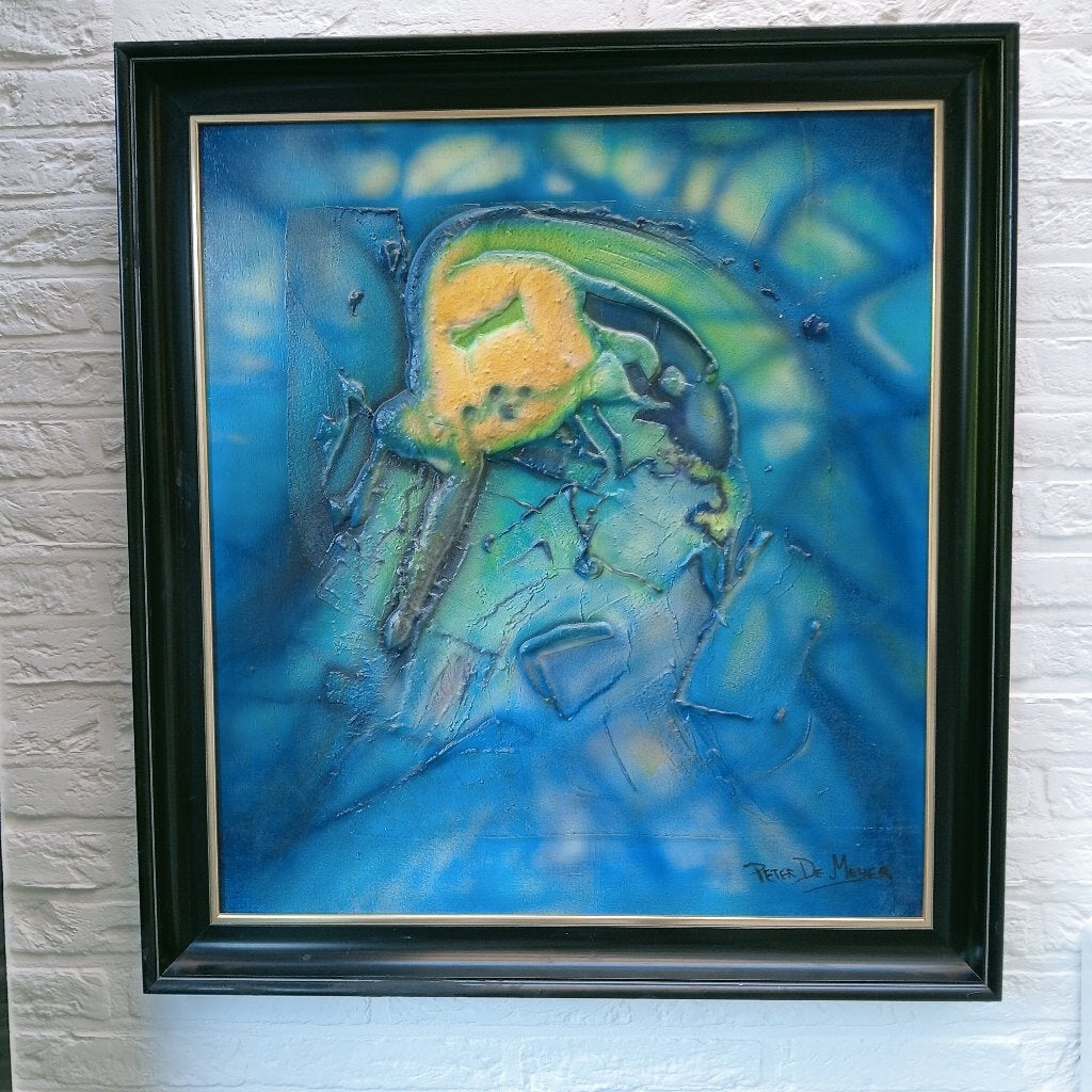 Kunst schilderij Peter De Meyer, Antiquités & Art, Enlèvement, Peinture acrylique