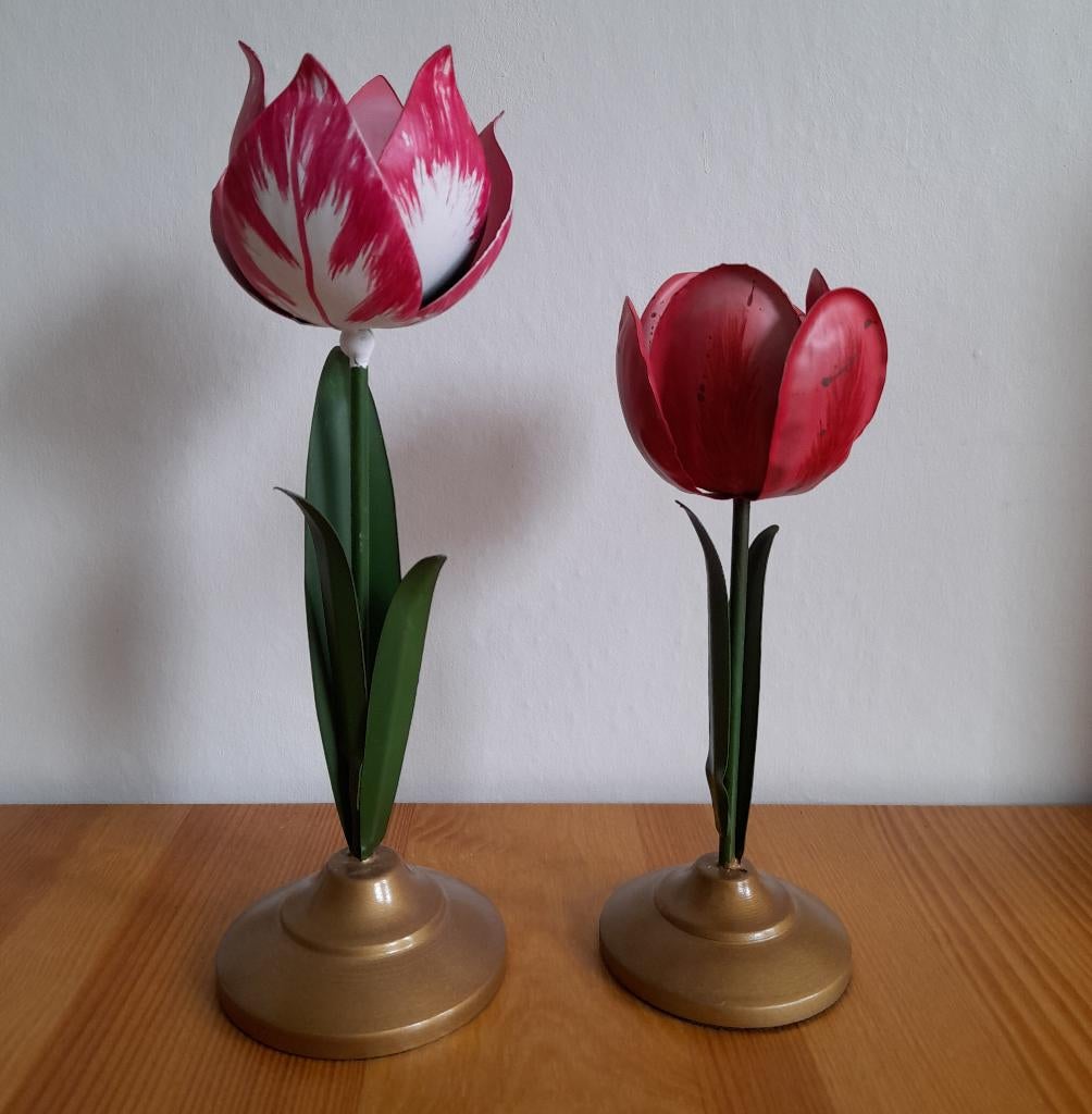 2 Pip Studio tulpen kandelaars, Neuf, Enlèvement, Métal, Chandelier