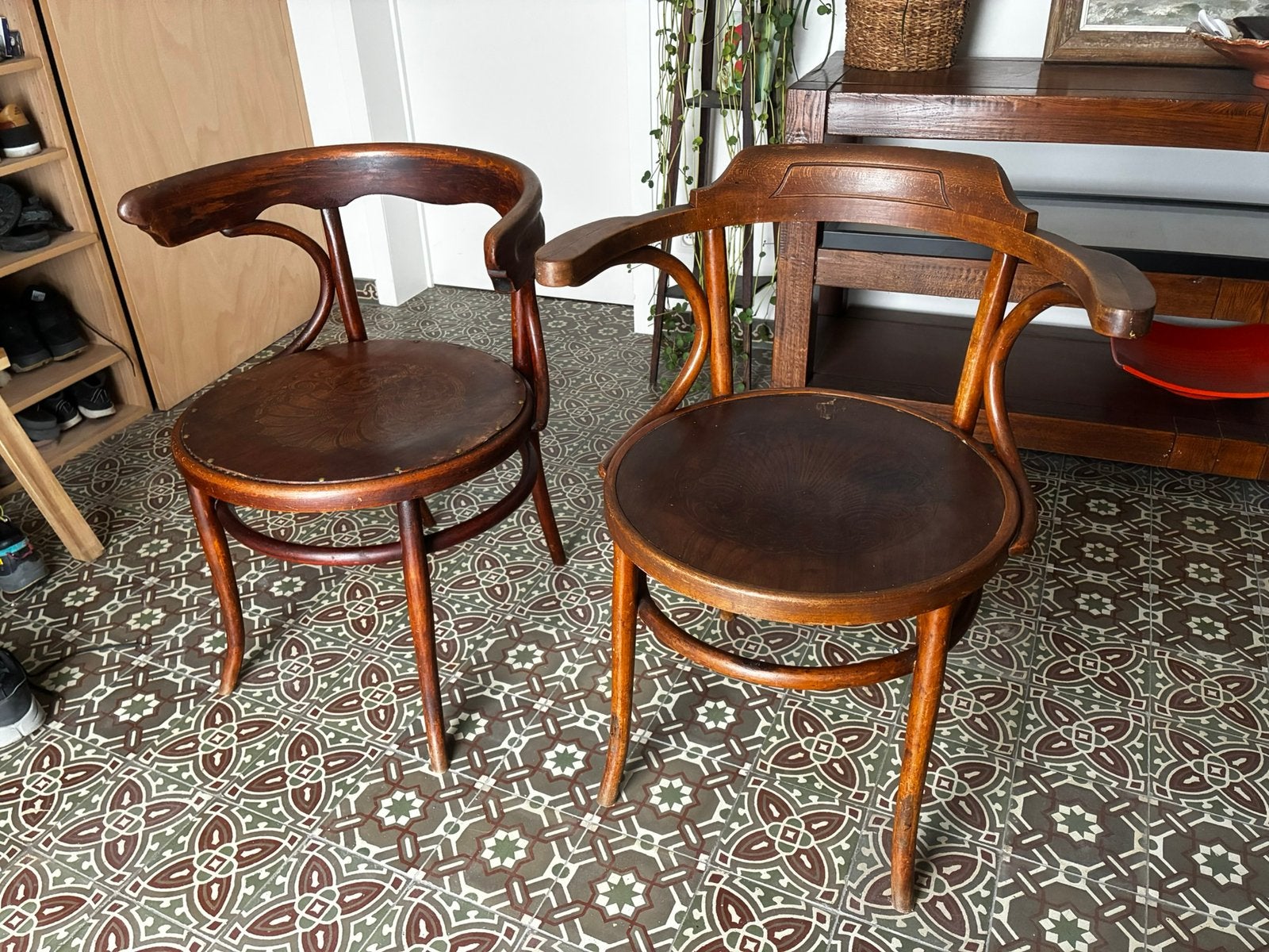 Antieke vintage Thonet stoelen, Ophalen