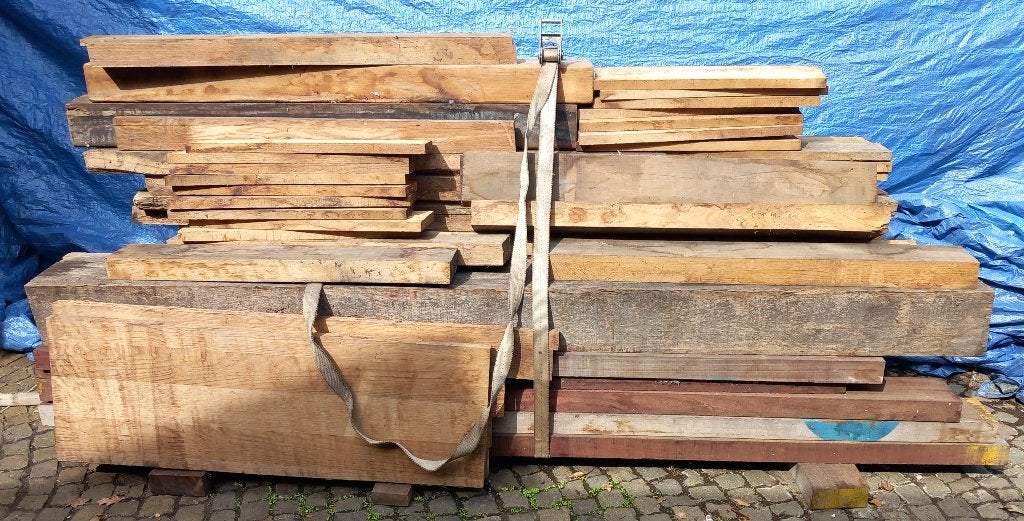 Eiken planken en balken, Doe-het-zelf en Bouw, Hout en Planken, Ophalen, Eiken, Nieuw, 200 tot 250 cm