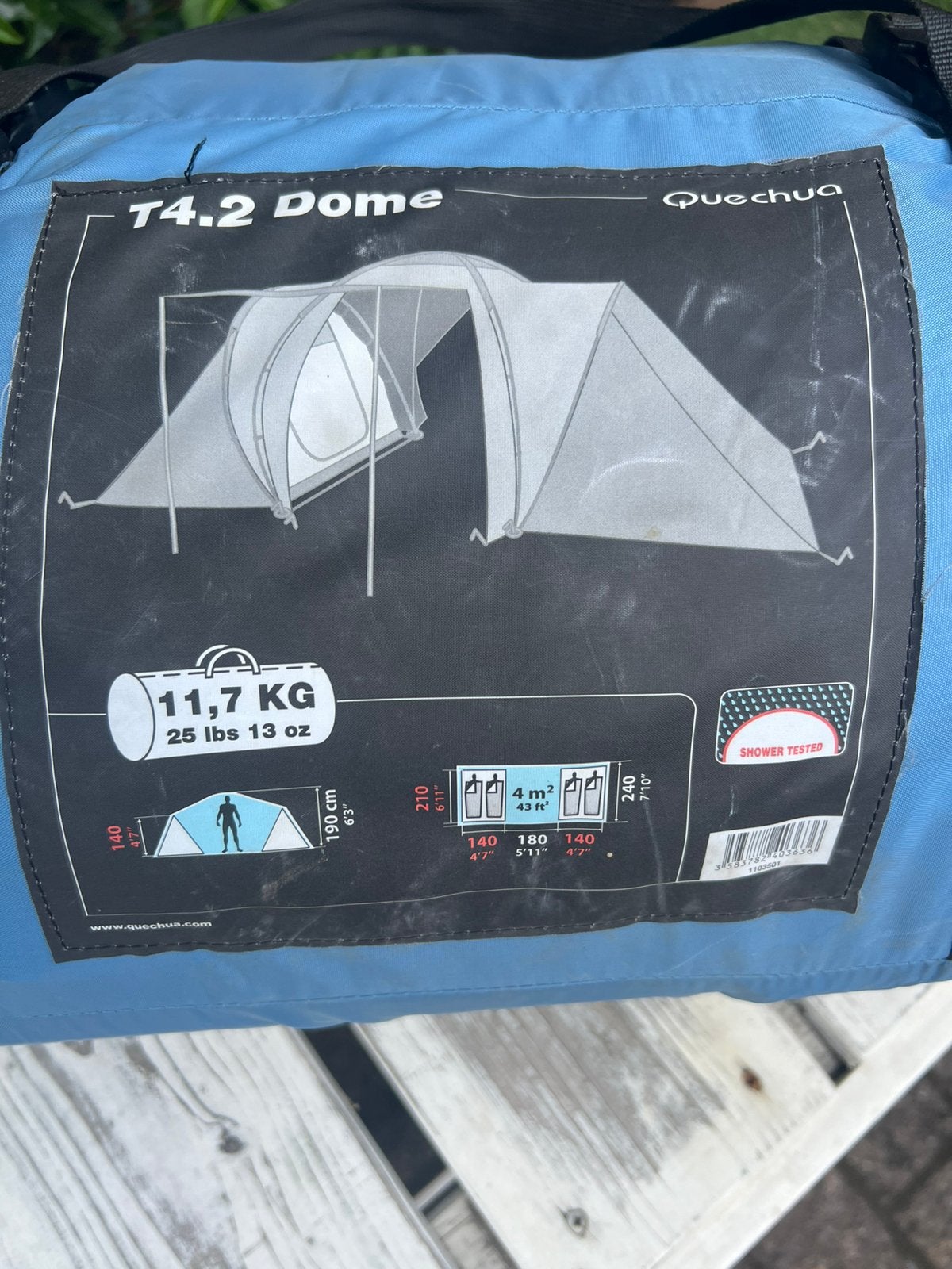 4 persoons tent t4.2 dome, Ophalen, Zo goed als nieuw