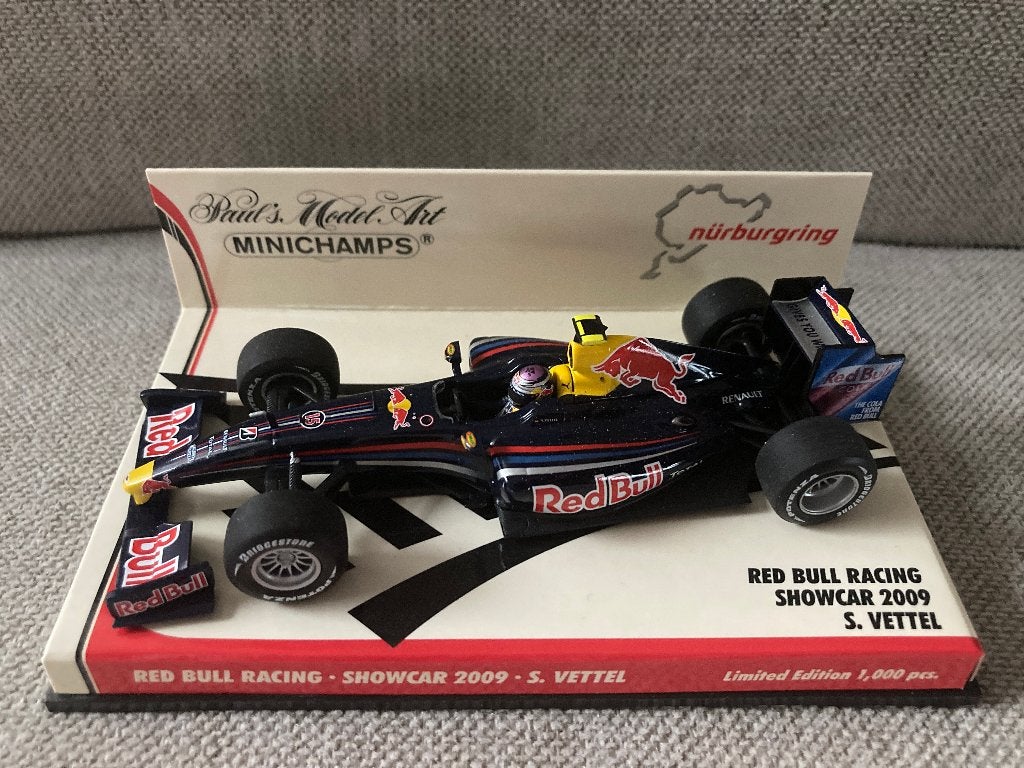 Sebastian Vettel 1:43 Showcar 2009 Red Bull Racing RB5 F1, Ophalen of Verzenden, Nieuw, Formule 1