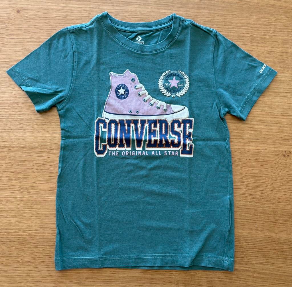 T-shirt vert CONVERSE / 8-10 ans / 9€, Enfants & Bébés, Vêtements enfant | Taille 134, Enlèvement ou Envoi, Comme neuf, Garçon