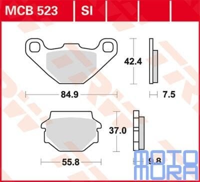TRW MCB523 remblokken set Kawasaki KLX KLR KX 125 250 600 65, Neuf, -, -, -