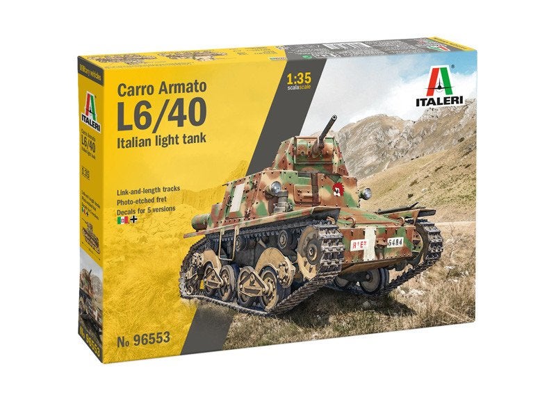 ITALERI 96553 CARRO ARMATO L6/40 italian light tank 1/35, Hobby en Vrije tijd, Modelbouw | Auto's en Voertuigen, Tank, Italeri