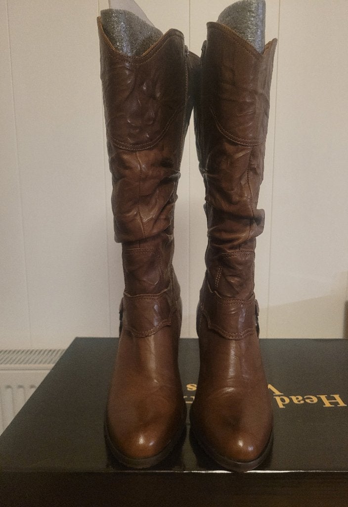 Laarzen Head over Heels wide fit voor brede kuiten nieuw, Neuf, Brun, Dune, Bottes hautes