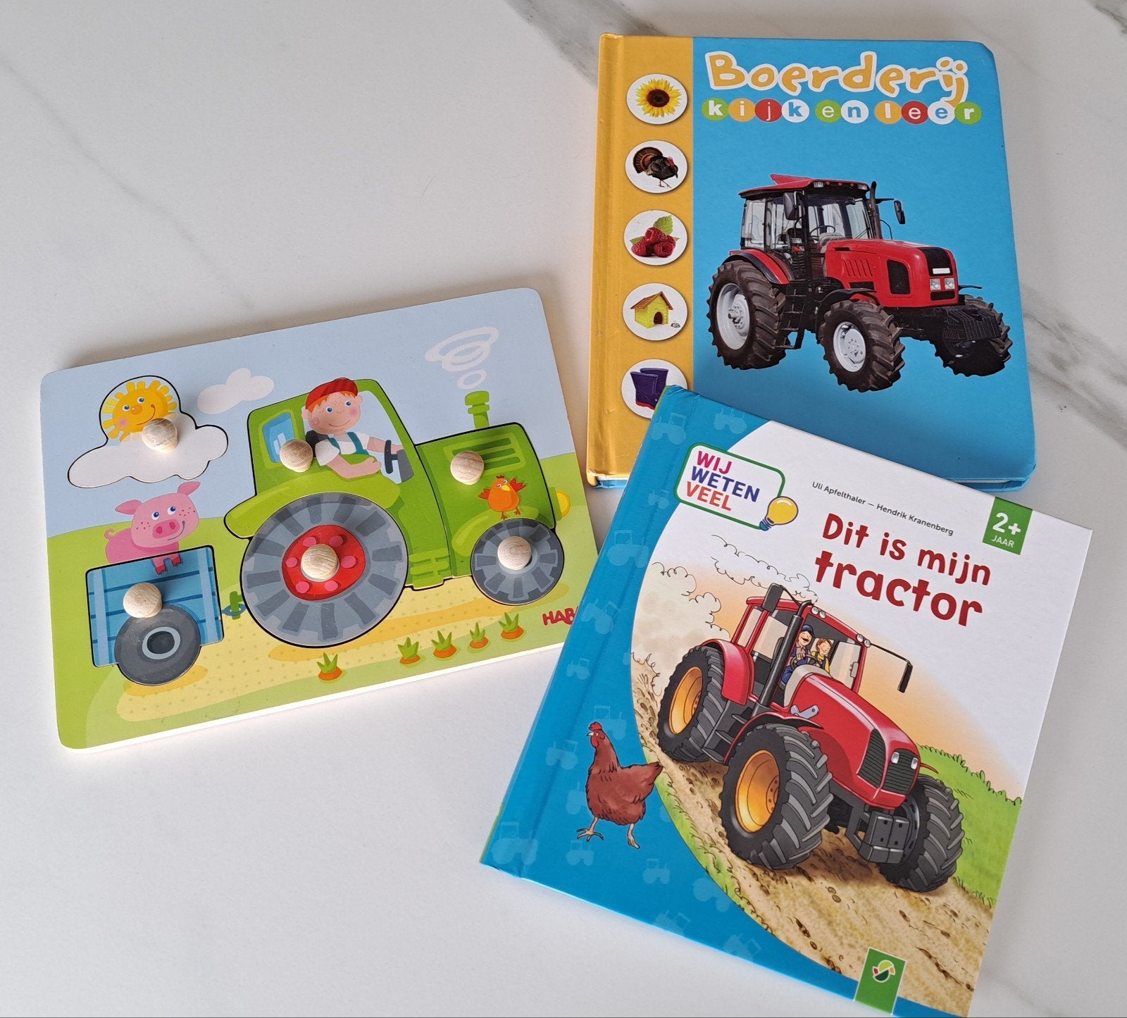 Tractor setje puzzel - 2 boekjes ZGAN, Boeken, Ophalen of Verzenden, Zo goed als nieuw