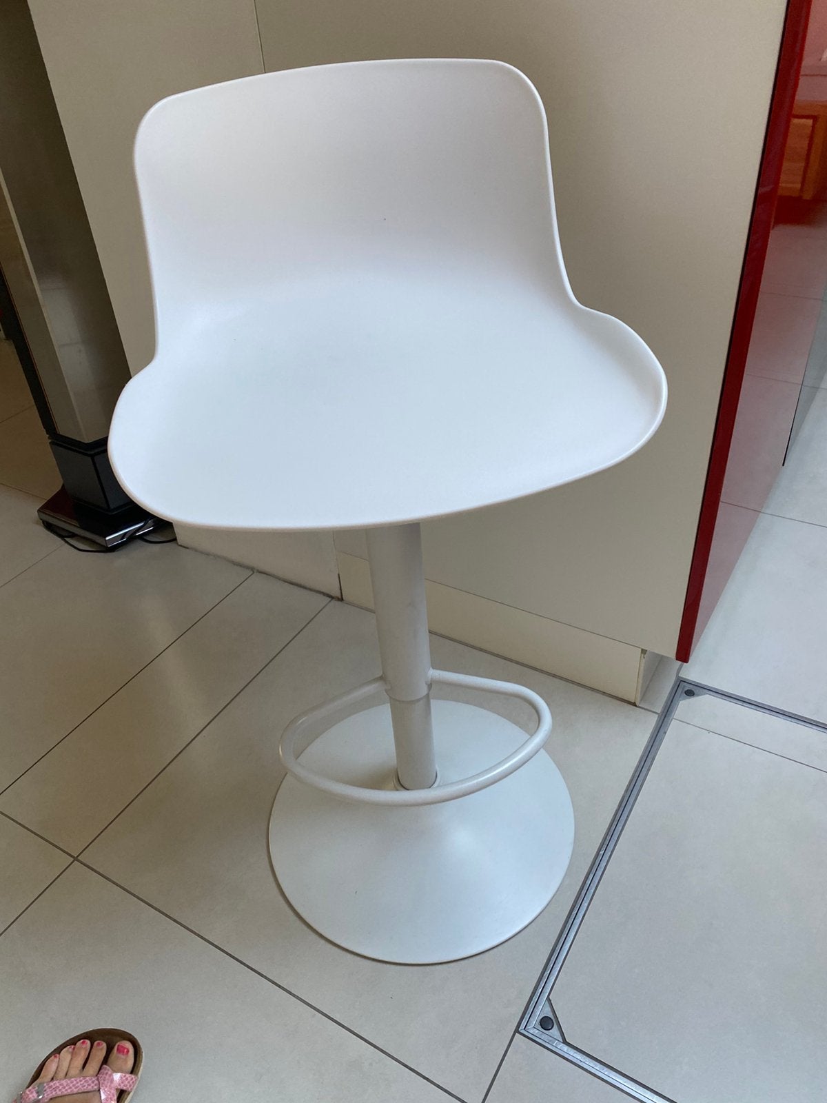 Set van 3 witte barstoelen, Huis en Inrichting, Ophalen, Zo goed als nieuw
