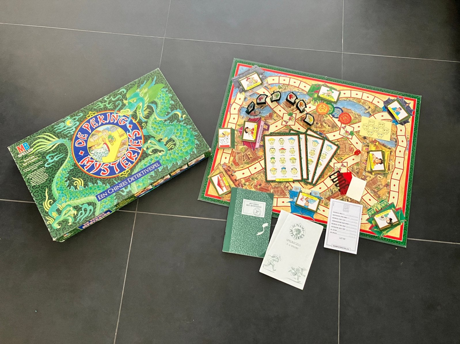 Vintage gezelschapspel de peking mysteries van MB, Ophalen of Verzenden, Zo goed als nieuw