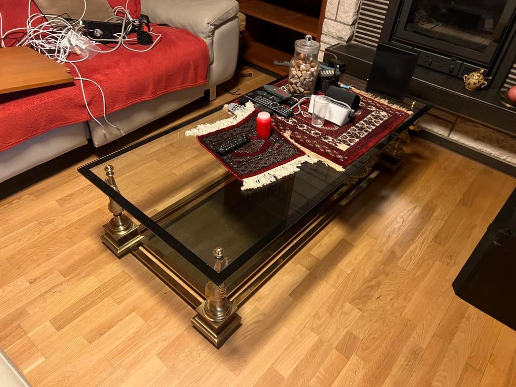 Salontafel Vintage Hollywood Regency stijl Maison Charles, Enlèvement, Comme neuf