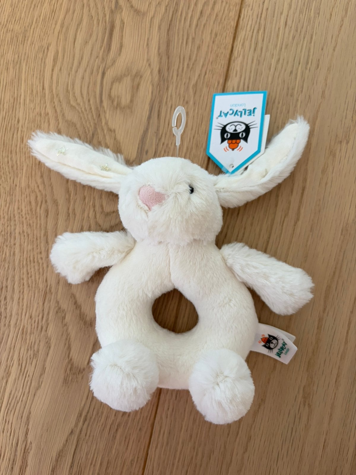 Nieuwe jellycat bashful bunny grabber, Jellycat, Met geluid, Ophalen of Verzenden, Klein (minder dan 20 cm)
