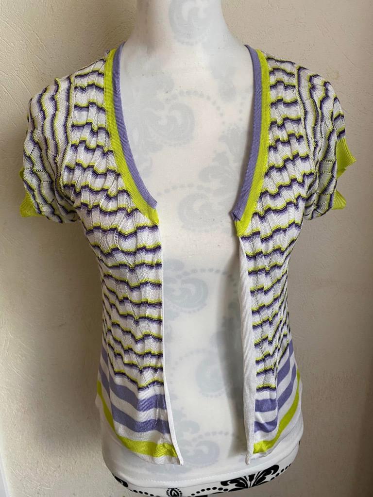 Gilet ouvert à rayures maille motif, MANGO 𝘤𝘢𝘴𝘶𝘢𝘭,  S,, Vêtements | Femmes, Pulls & Gilets, Enlèvement ou Envoi, Comme neuf