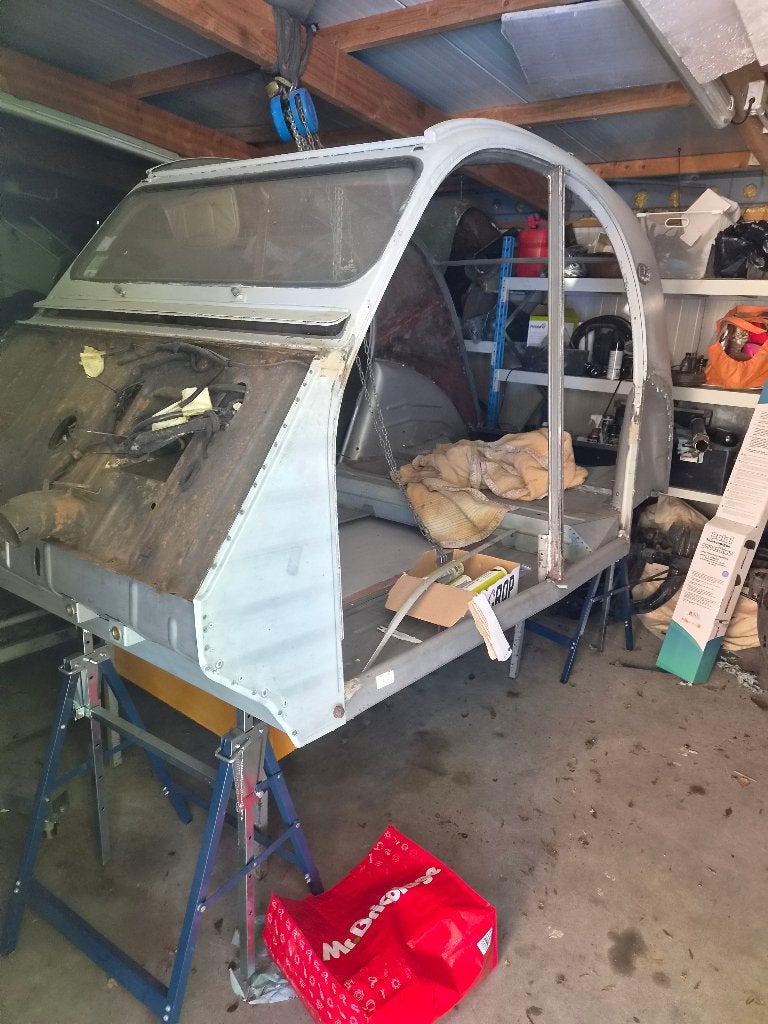 2CV herstelde kast en chassis met nummer, Autos, Argent ou Gris, Achat, Cabriolet, Particulier