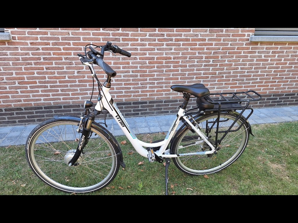 Elektrische Damesfiets VELOCI maat 48 (Medium), Gebruikt, Velgrem, 47 tot 50 cm, Ophalen