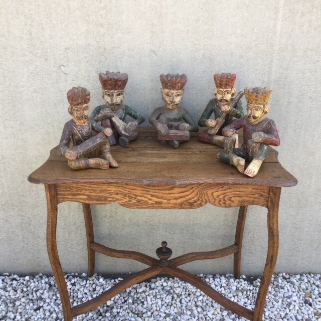 5 Speciale houten beeldjes, Antiek en Kunst, Curiosa en Brocante, Ophalen